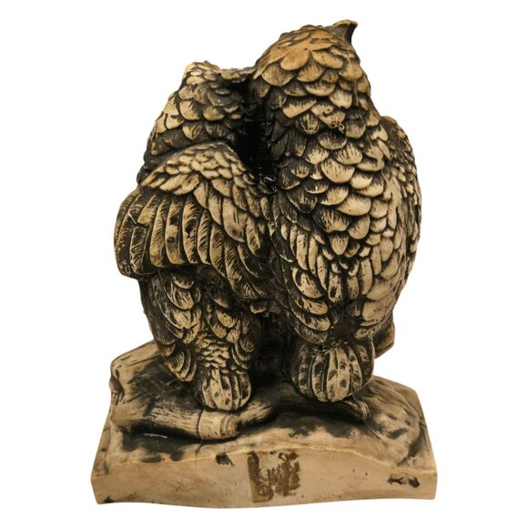 Vintage Owl Figurine Sculpture On Branch Resin Home Decor Collectible - Picture 6 of 16